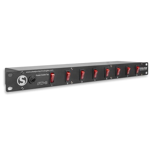 Barra Multicontacto 8 Interruptores - 127v Sw-8 - Steelpro.