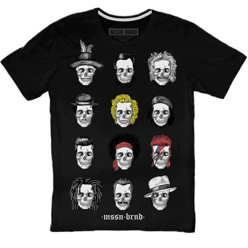 Playera Famosos Calavera Juvenil Premium