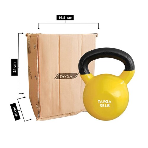Tayga pesa Rusa fitness kettlebell 35 lb cubierta de vinil