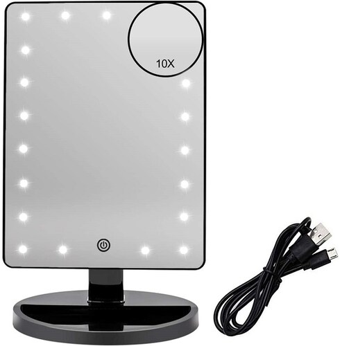ESPEJO DE MAQUILLAJE CON LUZ LED