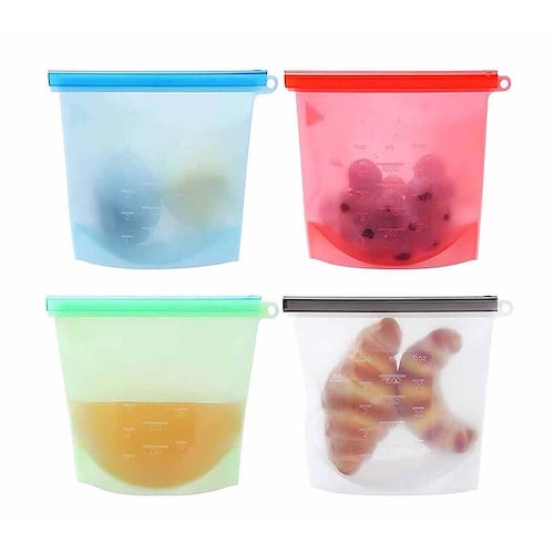 Set de 4 bolsas herméticas con cierre 