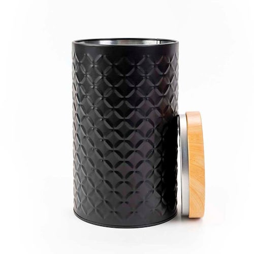 Recipiente de aluminio con tapa 1. 5L Negro