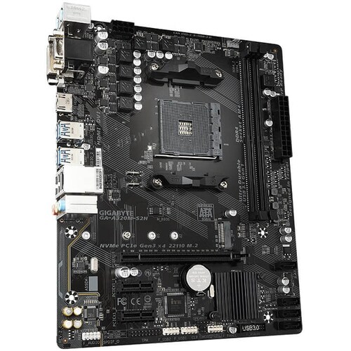 Tarjeta Madre GIGABYTE GA-A320M-S2H 2xDDR4 PCI-E USB3 Socket AM4.
