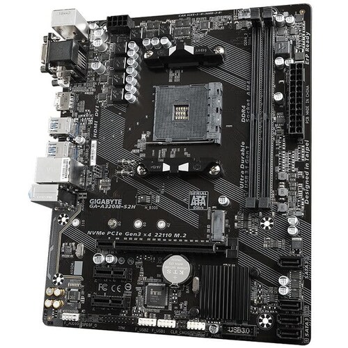 Tarjeta Madre GIGABYTE GA-A320M-S2H 2xDDR4 PCI-E USB3 Socket AM4.