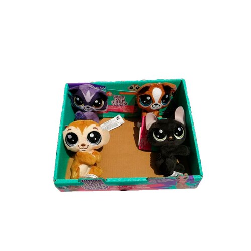 Littlest Pet Shop Mini Peluche Pack De 4  Con Clip 11 Cm