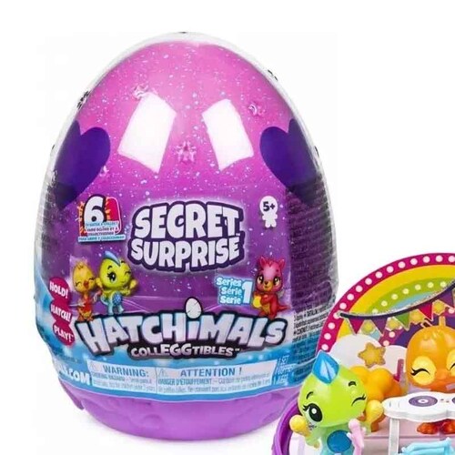 Hatchimals Colleggtibles Escena Sorpresa Secret Surprise Rosa Morado 