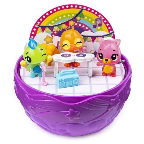Hatchimals Colleggtibles Escena Sorpresa Secret Surprise Rosa Morado 