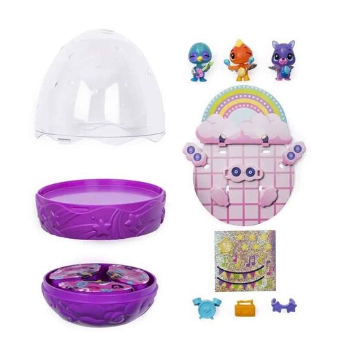 Hatchimals Colleggtibles Escena Sorpresa Secret Surprise Rosa Morado 