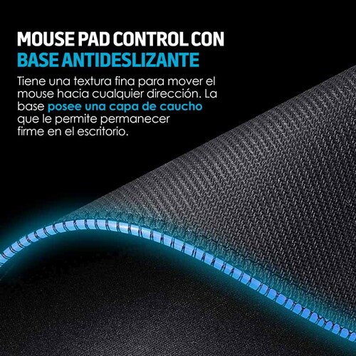 Mouse Pad Gamer XXL con Luz LED RGB tipo Control Redlemon