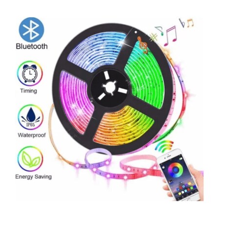 Tira Luz Led 5 Metros Bluetooth Control Por App Decoración 