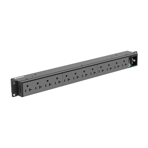 Pdu Básico 12 Contactos, De 19in, 1ur, 20 Amp, 120 Vca