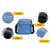 Mochila Antirrobo con Bolsa de Hombro Tipo Mensajero y Cable USB Color Azul