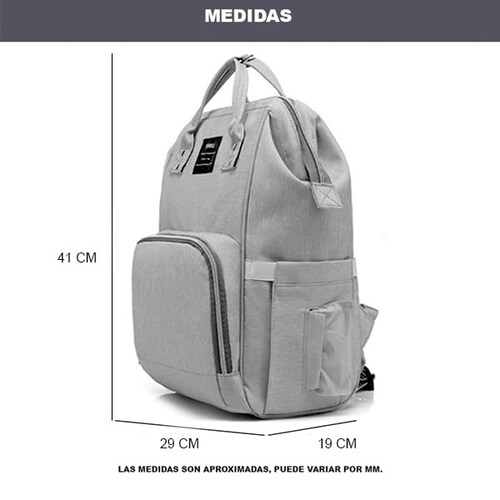 Mochila Pañalera con Puerto para Carga USB Color Azul Mezclilla