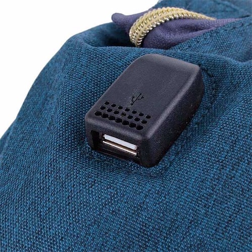Mochila Pañalera con Puerto para Carga USB Color Azul Rey