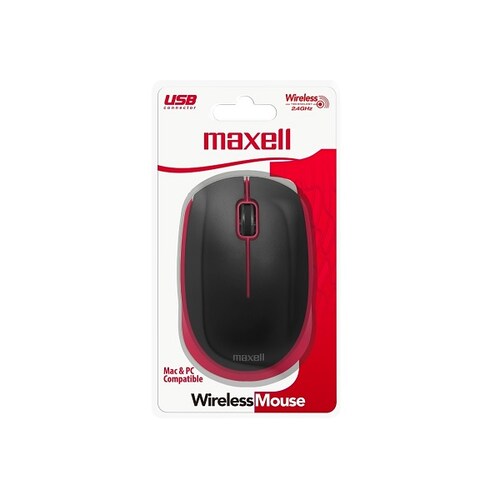 Maxell Mouse Inalámbrico Rojo / 1200 Dpi / Mowl -100 / 347930