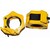 Topes/Abrazadera para barra olímpica profesionales de 2 pulgadas (50 mm) amarilla marca Gymker.