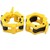 Topes/Abrazadera para barra olímpica profesionales de 2 pulgadas (50 mm) amarilla marca Gymker.