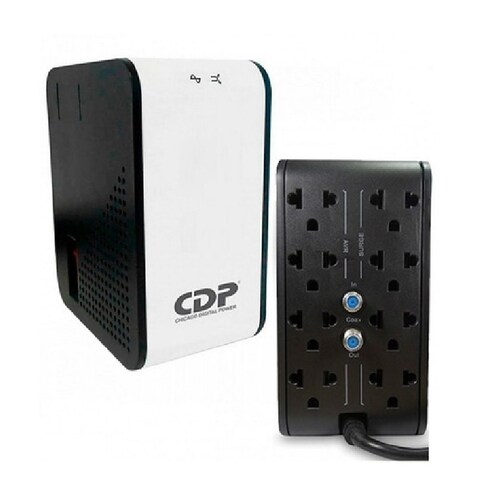 Regulador Supresor 1000va Pc Mac Gamer Coaxial Lap Modem Dvr SMART TV PANTALLAS CONSOLA R2C-AVR1008
