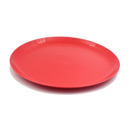 Plato Taquero Liso De Plastico Paquete Con 10 Piezas Rojo Hogar