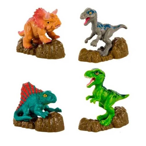 Pack Jurassic World Micro Collection Dimetrodon Rex Blue Tricerat