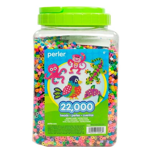 Perler Beads Bote Con Cuentas Multicolores