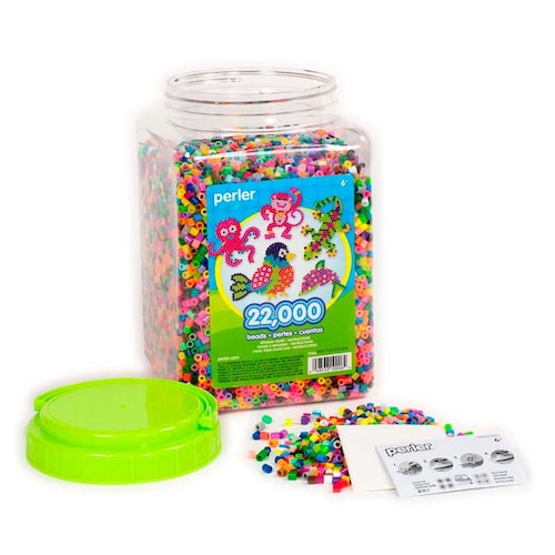 Perler Beads Bote Con Cuentas Multicolores