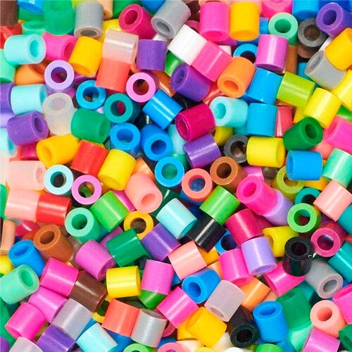 Perler Beads Bote Con Cuentas Multicolores