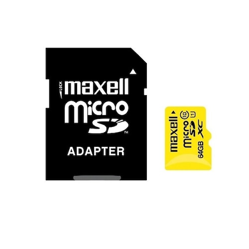 Maxell Tarjeta Micro SD con Adaptador de 64GB / Clase 10 / 346307