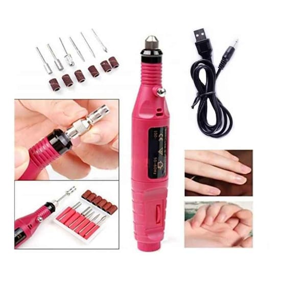 Esmeril Drill Torno Pulidor De Uñas Juego De Puntas Y Barriles Velocidad  Variable Perfecto Para Manicura