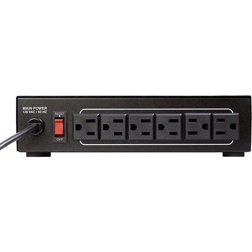 TDE Power Technology Pro Cinema Mini, Supresor de Picos y regulador de Voltaje diseñado para Equipos de Video, Sonido e iluminación (Home Theater). Cuenta con 6 Salidas protegidas
