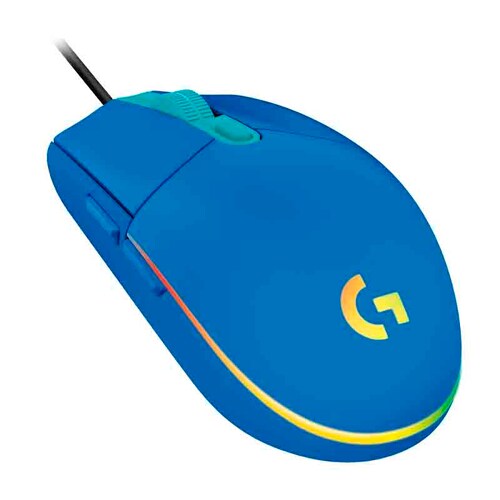 MOUSE GAMER USB LOGITECH G203 LIGHTSYNC AZUL 910-005795 .