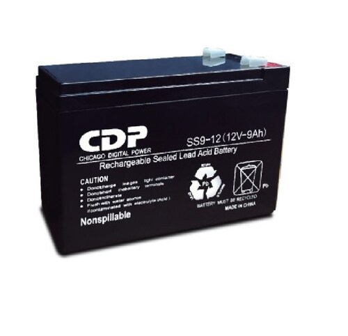 Batería modelo CDP Negro 12V REMPLASO NO BREAK B-12/9 CERTIFICADA Sealed Lead Acid ENERGIA PC MAC