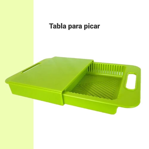 Tabla Para Picar Cortar Con Contenedor Escurridor Portatil