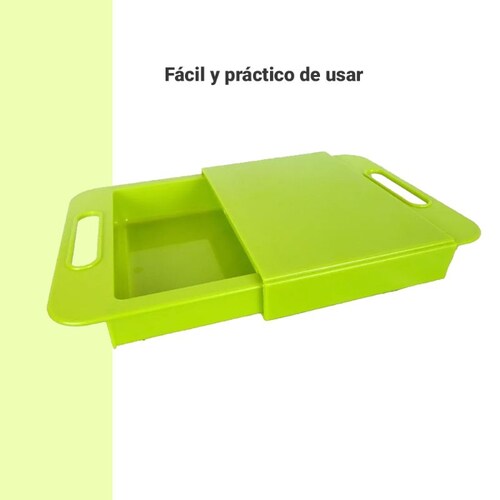 Tabla Para Picar Cortar Con Contenedor Escurridor Portatil
