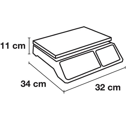 BASCULA  ELECTRONICA para Comercio  40 KG PANTALLA LCD ABARROTES CARNICERIAS POLLO 