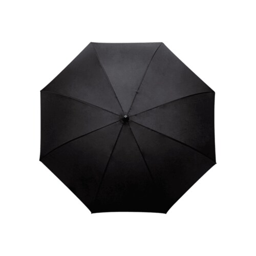 Paraguas Sombrilla de Golf Semiautomático Liso Negro Varilla Flexible Policarbonato