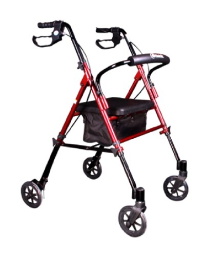 Andadera Ortopédica Tipo Rollator Ultra Compacta Adulto ReActiv Roja