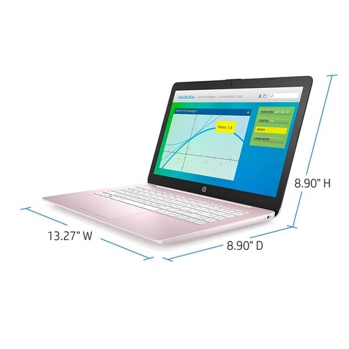 Laptop Hp P Stream 14 Celeron 64gb Ram 4gb - Rosa + Impresora + 500 Hojas blancas + Usb 16GB