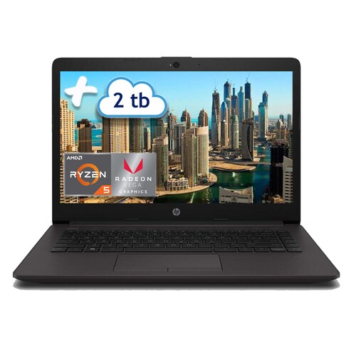 Laptop HP 245 G7 Ryzen 5 1TB-12GB 14" Negro+2TB de almacenamiento en la nube
