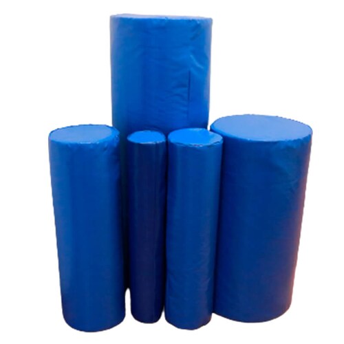 Rodillos Terapéuticos Médica Store Set de 5 Piezas de Hule Espuma y Vinil Color Azul