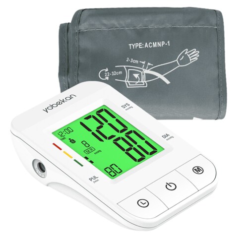 Baumanómetro de presión arterial automática, Yobekan BP163A monitor de presión arterial digital de brazo