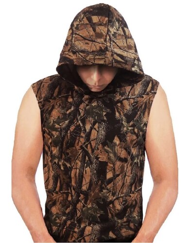 Camiseta Hombre Camuflaje Hojas Sin Mangas caballero