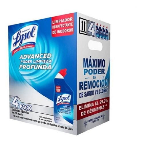Limpiador Lysol Advanced de Inodoro 4 Pack