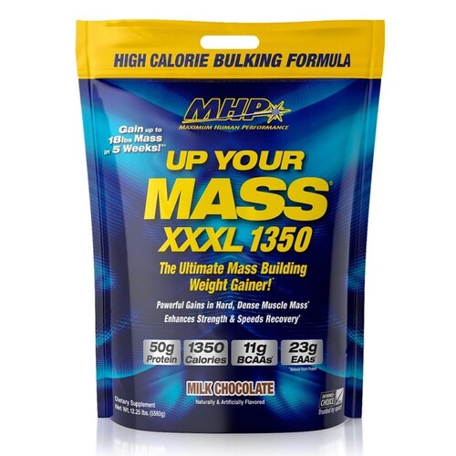 PROTEINA MHP UP YOUR MASS XXXL 1350 12 LBS SABOR MILK CHOCOLATE