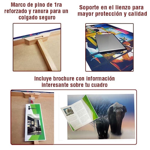 Cuadro Decorativo Canvas de Kandinsky En Blanco II