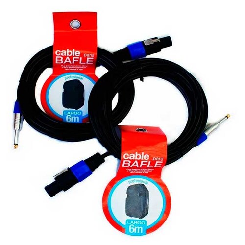 Cable Profesional Para Audio 6 Mts Speakon A Plug!