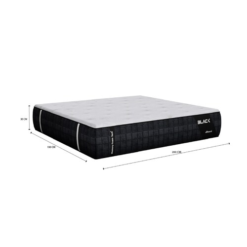 Colchón en caja uDream Modelo Premium Black con Memory Foam King Size