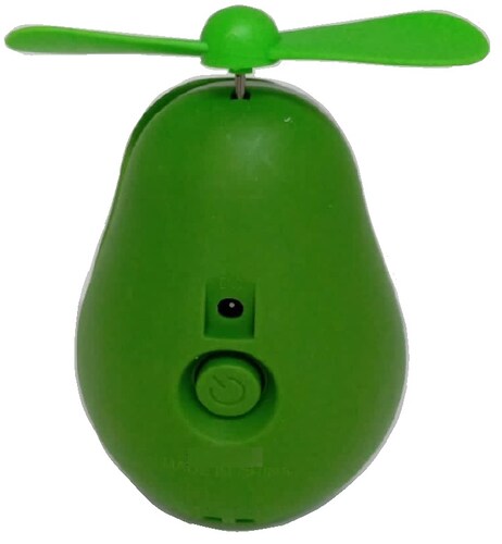 Espejo Ventilador y Luz LED Aguacate Verde - Hueso Verde Recargable Carga USB