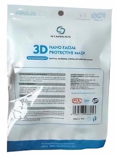 Cubreboca 3D nano facial 10 cubrebocas  KN95 blanco