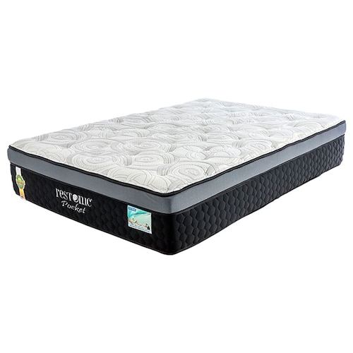 Juego De Box Y Colchon Black Pocket Restonic - Individual.